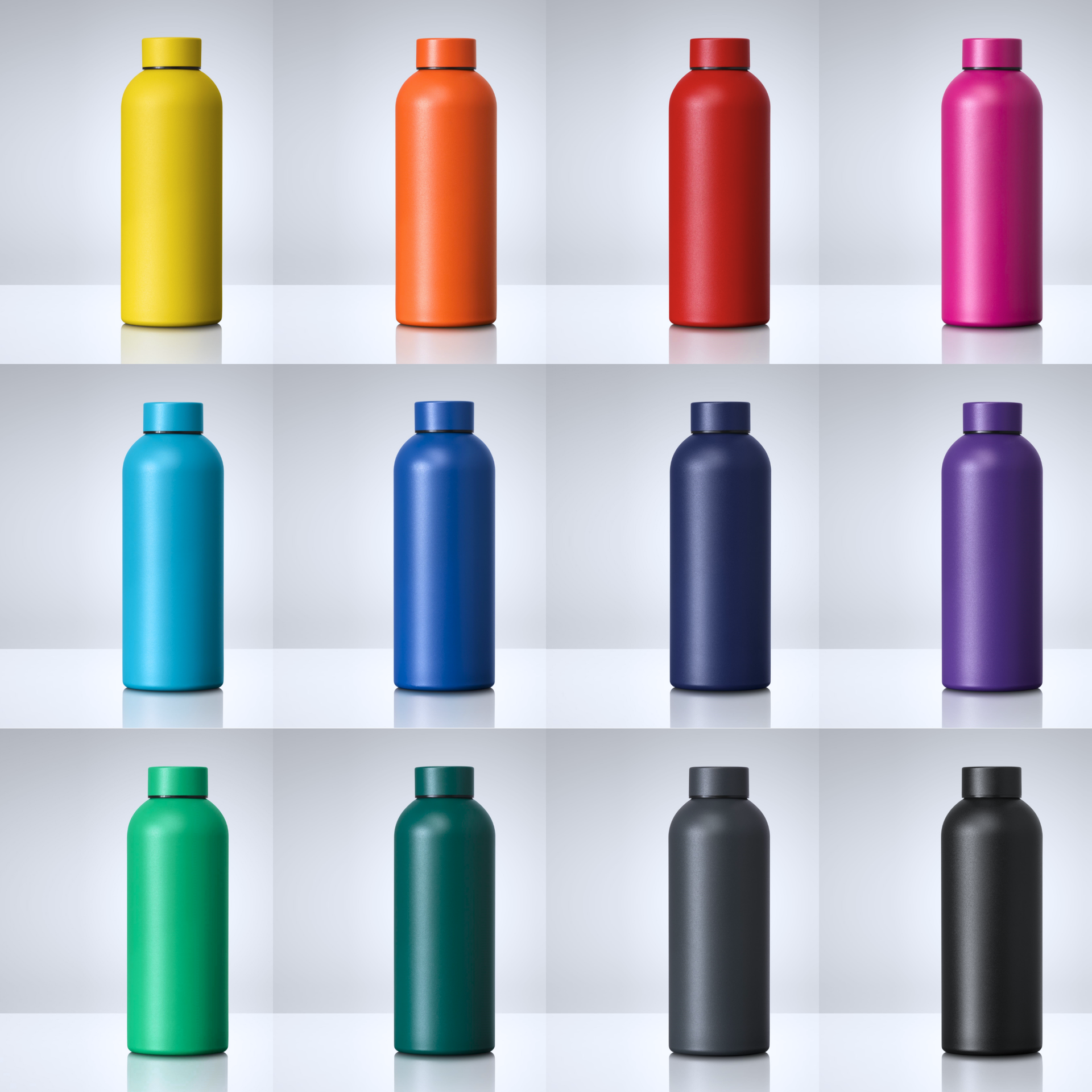 Värikäs 500 ml termospullo jossa logokaiverrus sisältyy hintaan.